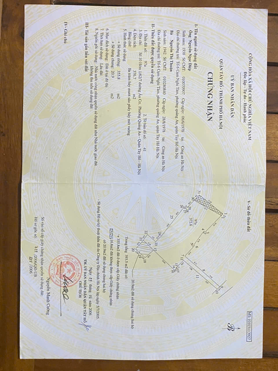 Bán tòa nhà mặt Hồ Tây số 122 Từ Hoa - DT: 355.8m2 hướng Tây Bắc tầng 1 mở quán Cà Phê